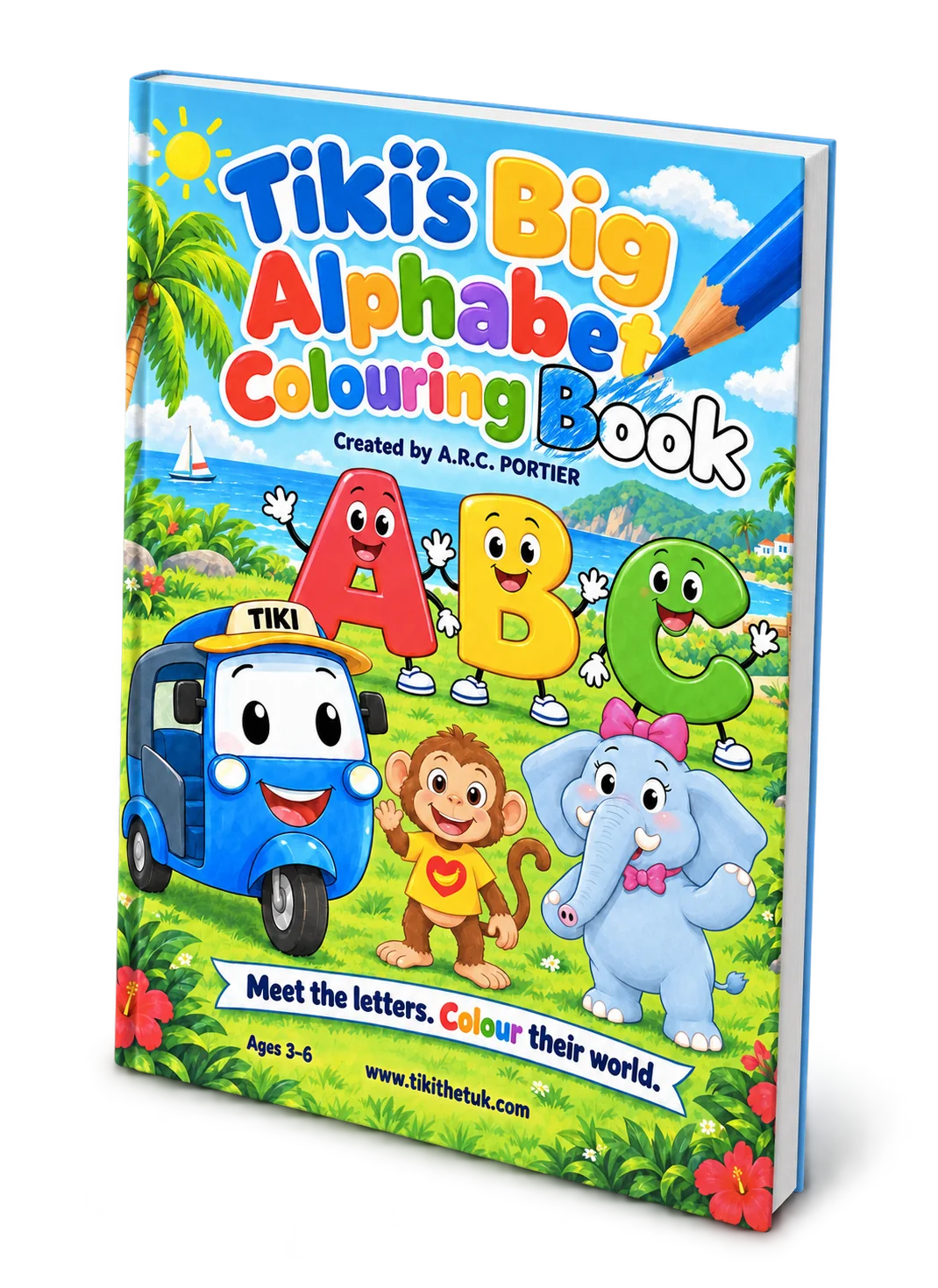 Tiki’s Big Alphabet Colouring Book cover